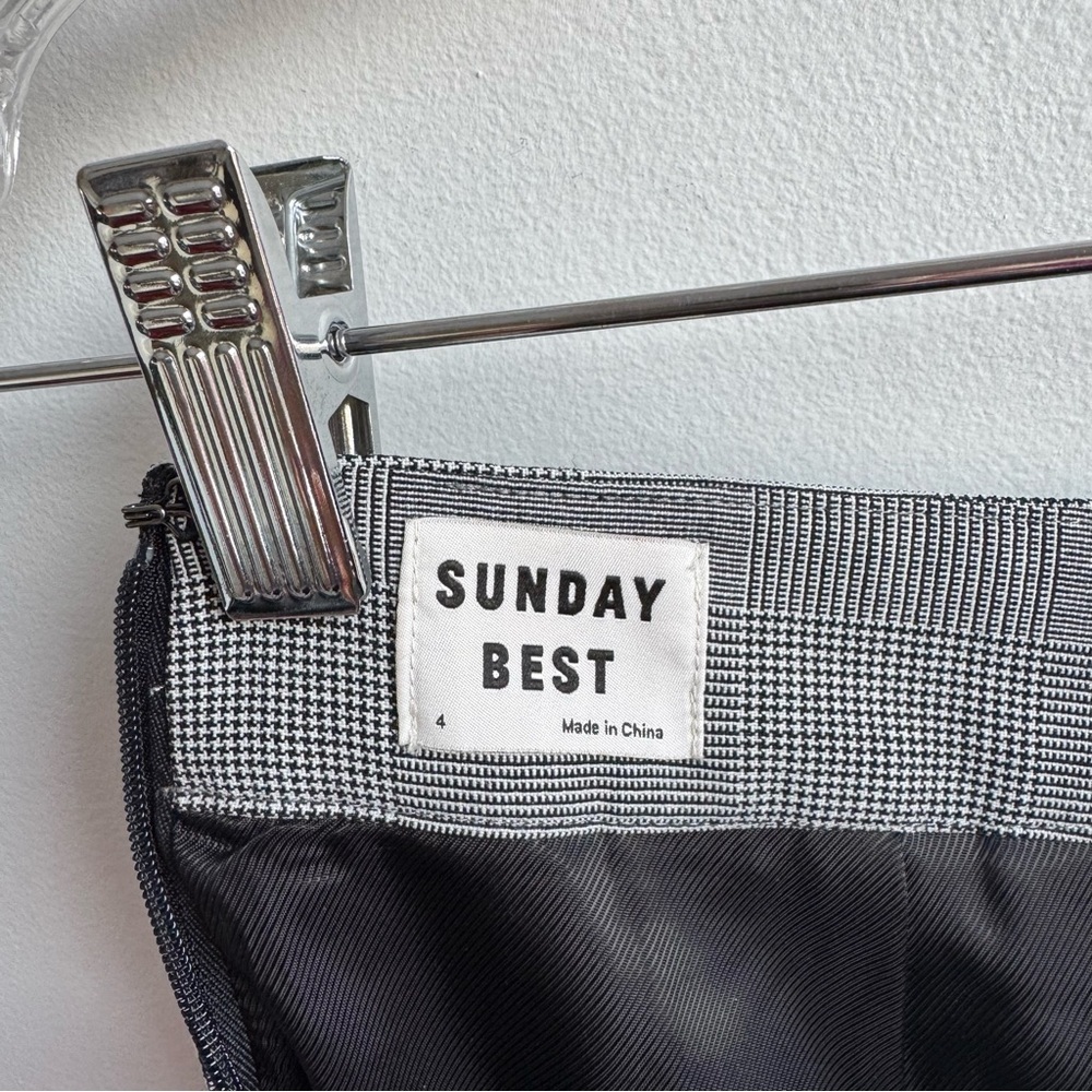 Aritzia Sunday Best Plaid Mini Skirt in Beige size 4 Checkered Mini in Beige - Picture 6 of 9